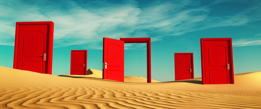 picture of doors. one is open.